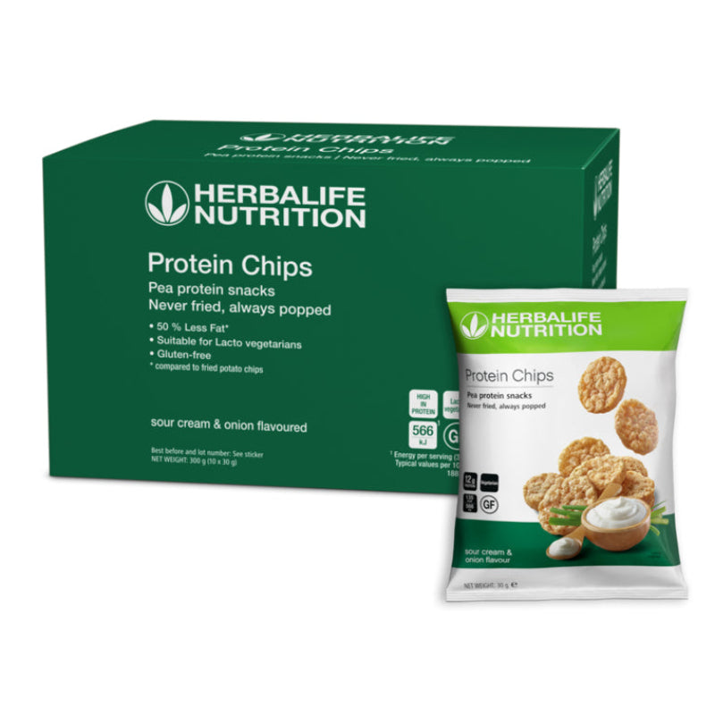 Protein Chips Sour Cream and Onion Flavoured 10 packs per carton x 30g each